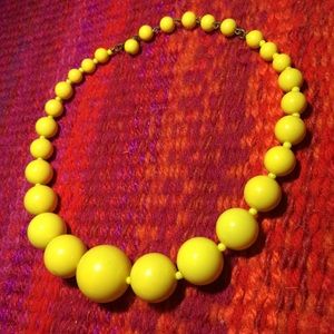 Authentic Vintage 60s Retro Yellow Necklace
